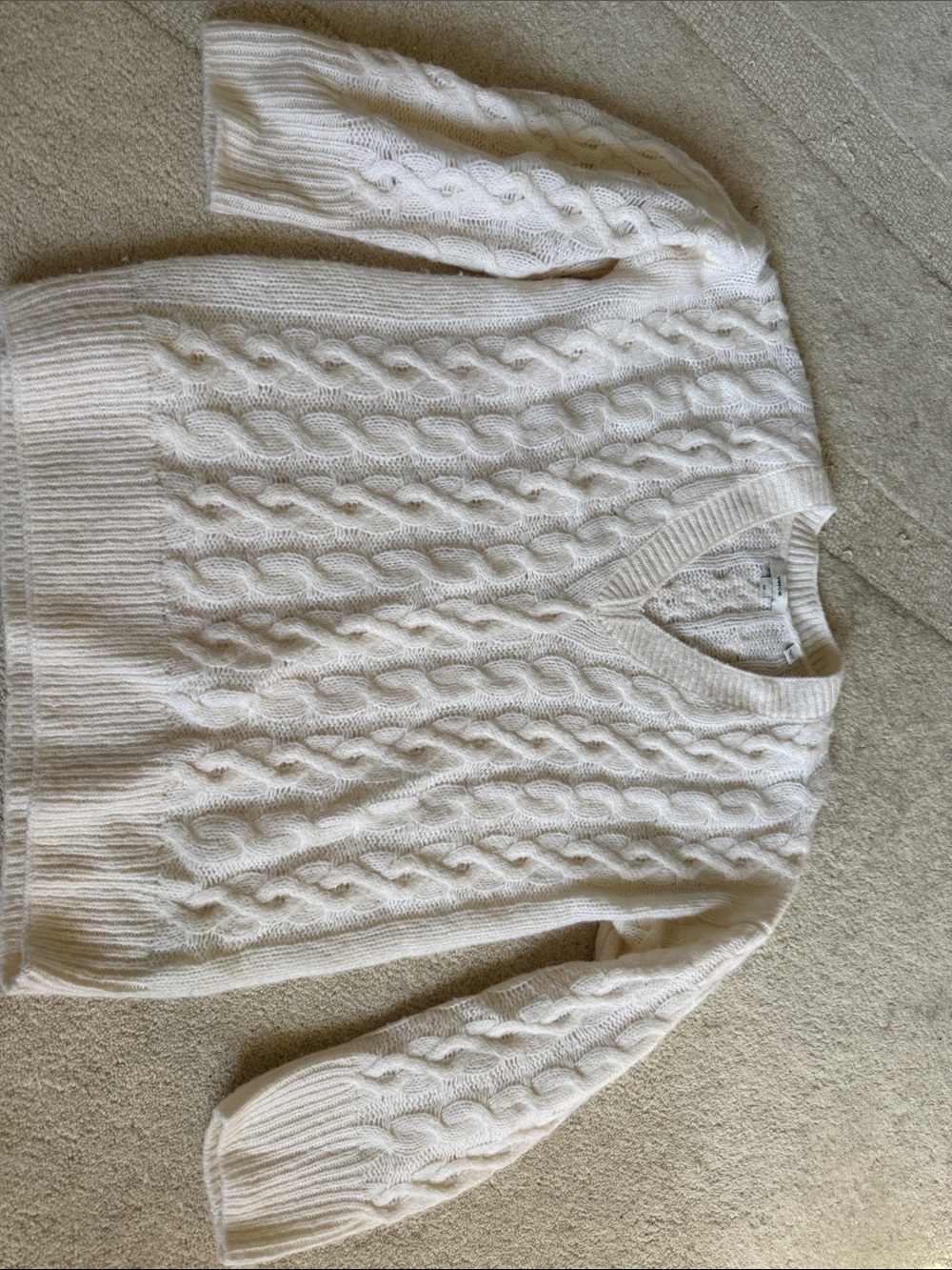 Vince Ivory Cable-Knit Oversized Sweater